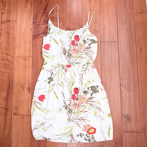 Old Navy White Floral Mini Dress Size M Multi-Color - Picture 13 of 13
